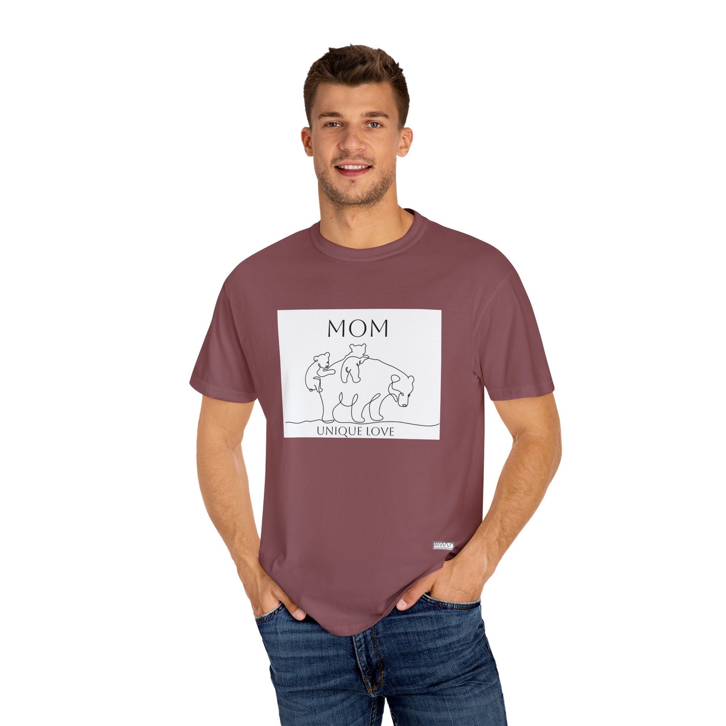 Unique Love Mom T-Shirt - Unisex Garment-Dyed Tee for Mother’s Day