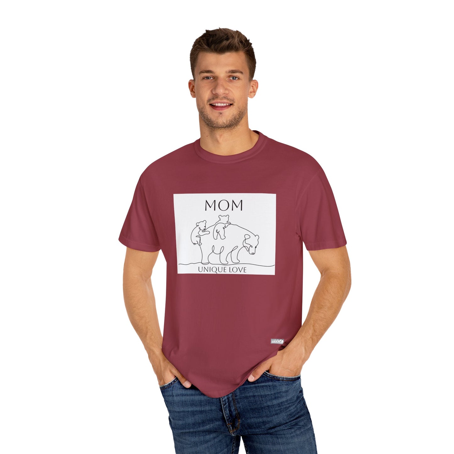 Unique Love Mom T-Shirt - Unisex Garment-Dyed Tee for Mother’s Day