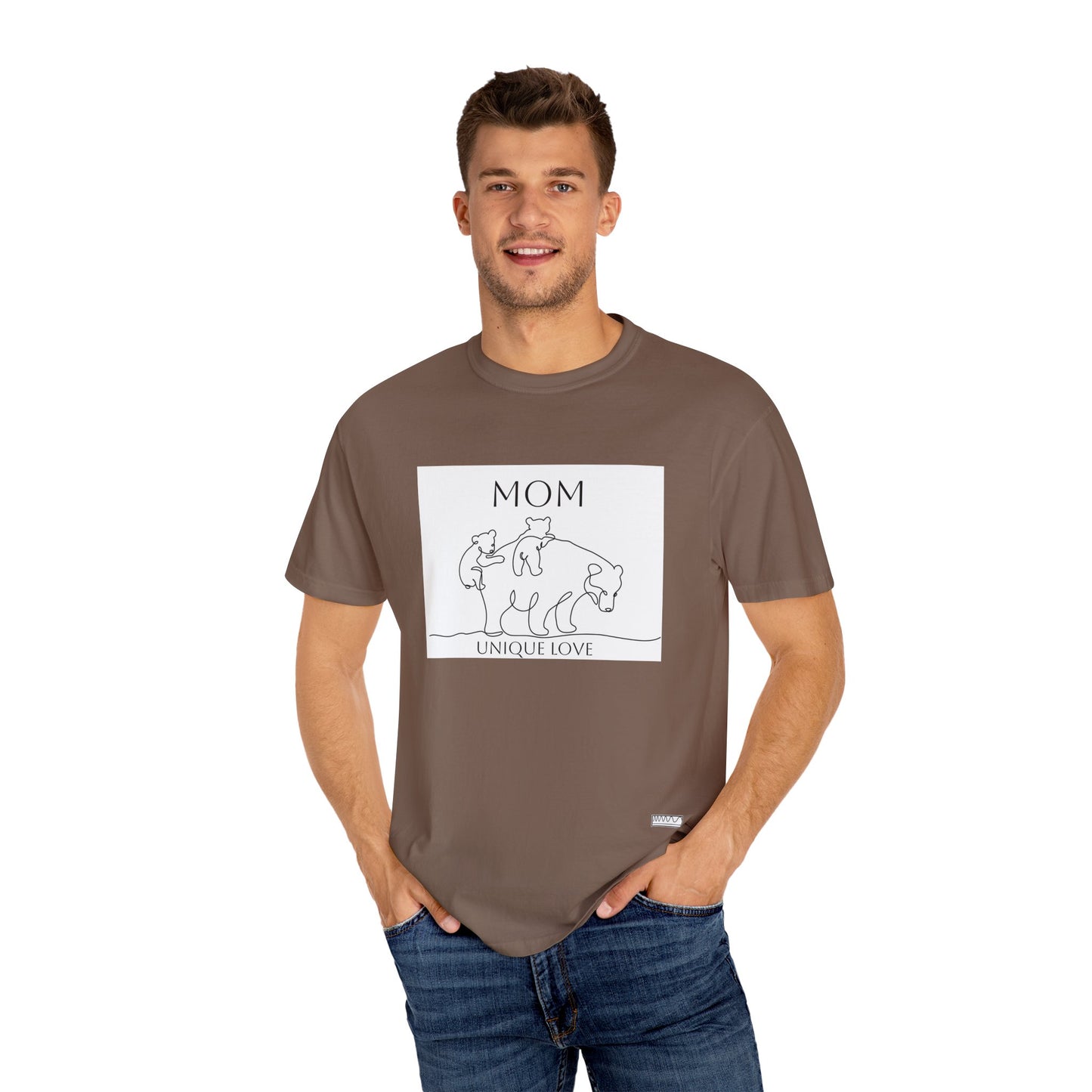 Unique Love Mom T-Shirt - Unisex Garment-Dyed Tee for Mother’s Day