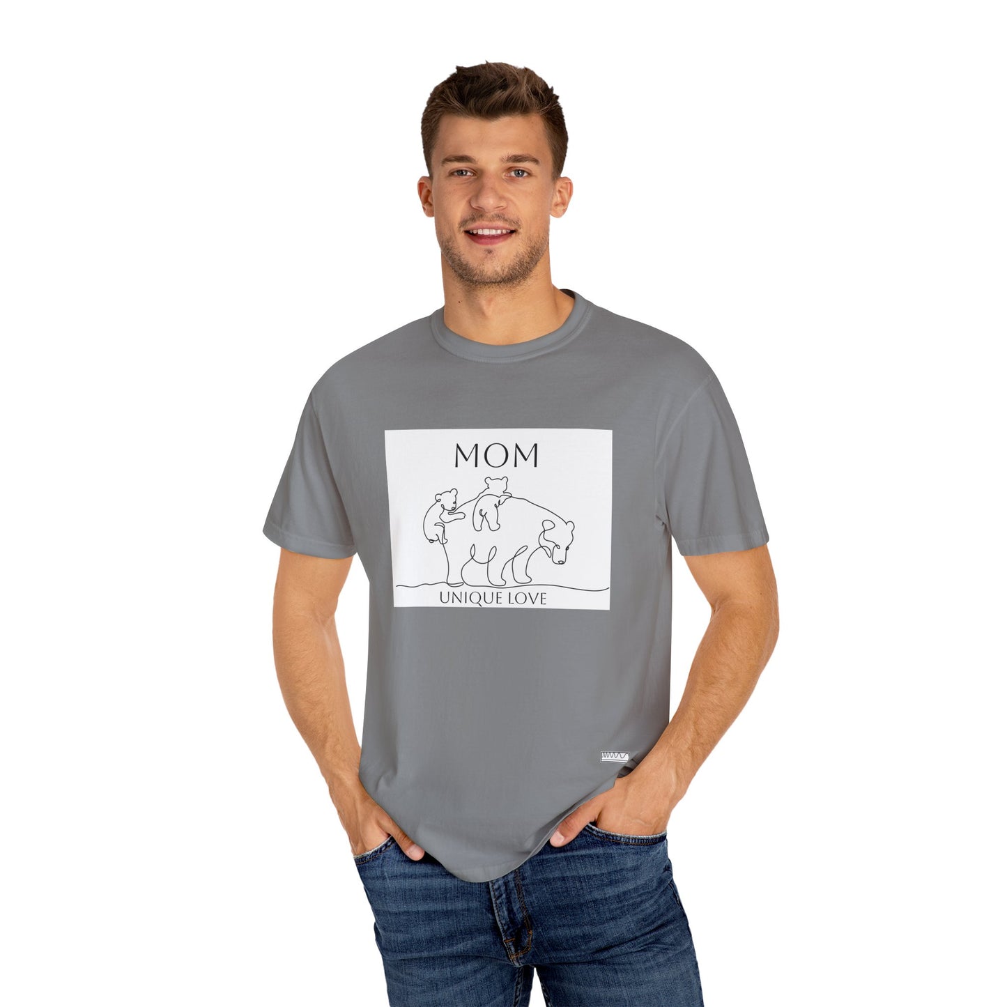 Unique Love Mom T-Shirt - Unisex Garment-Dyed Tee for Mother’s Day