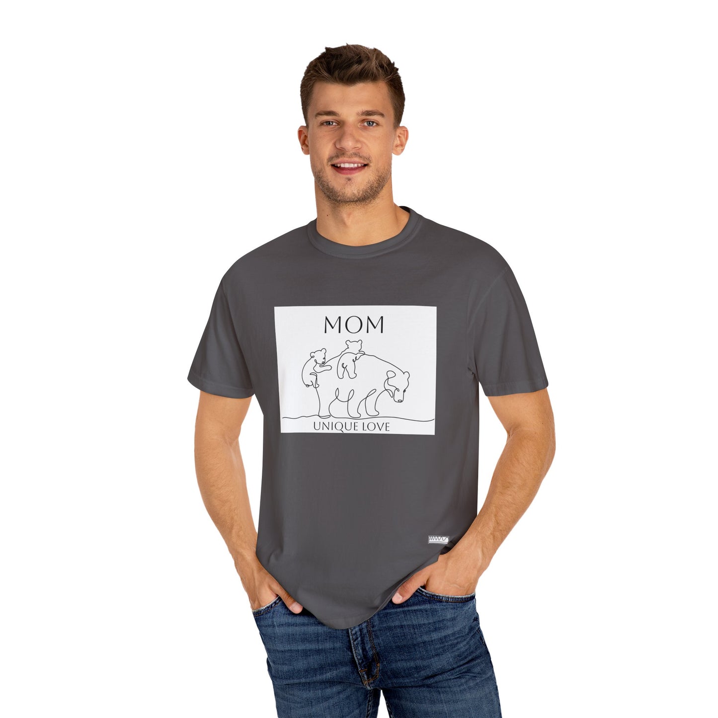 Unique Love Mom T-Shirt - Unisex Garment-Dyed Tee for Mother’s Day