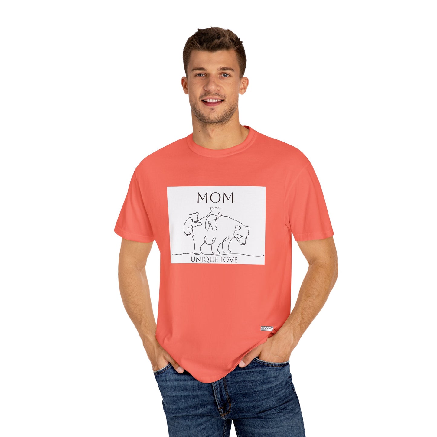 Unique Love Mom T-Shirt - Unisex Garment-Dyed Tee for Mother’s Day