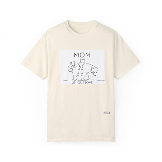 Unique Love Mom T-Shirt - Unisex Garment-Dyed Tee for Mother’s Day